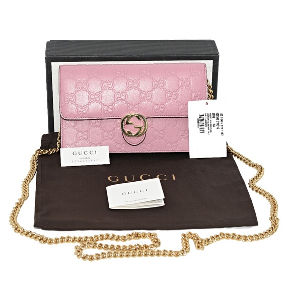NEW GUCCI ICON GG SIGNATURE CHAIN WALLET - Picture 6 of 8